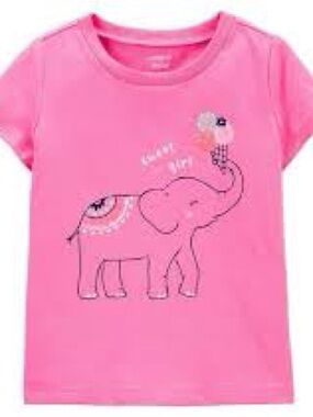 Carter's Pink Elephant Short-Sleeve Tee